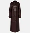 Acne Studios Leather Coat In Brown