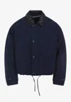 Acne Studios Long Sleeve Jacket Drawstring Hem In Blue