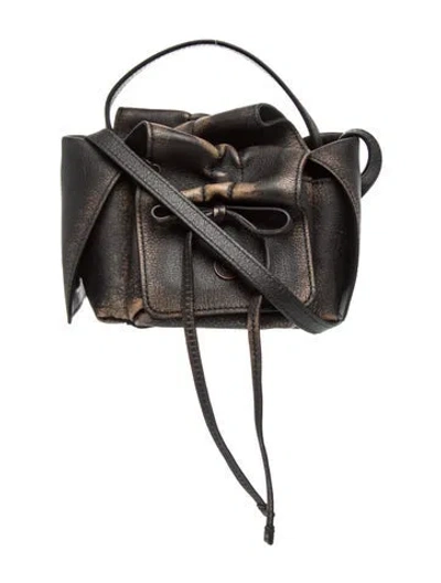 Pre-owned Acne Studios Leather Crossbody Bag In Black