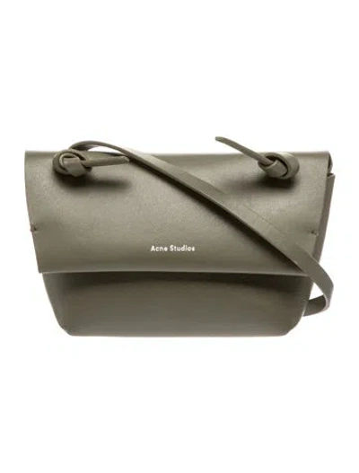 Pre-owned Acne Studios Leather Crossbody Bag In Gray