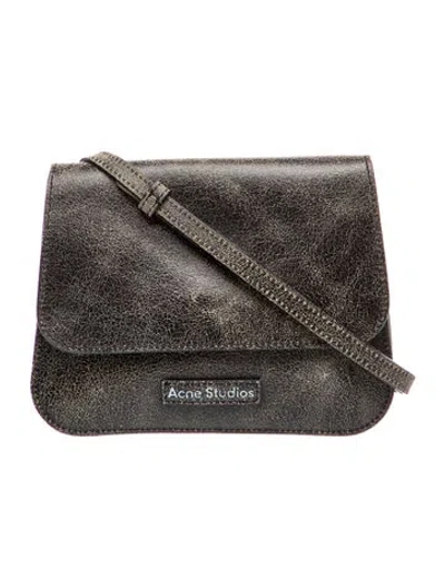 Pre-owned Acne Studios Leather Crossbody Bag In Gray