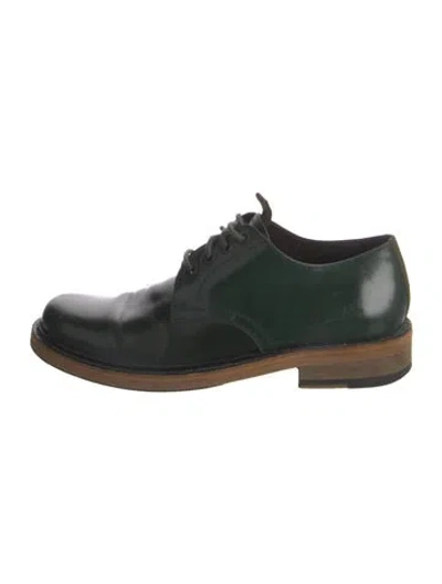 Pre-owned Acne Studios Leather Derby Shoes In Green