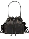 Acne Studios Multipocket Vintage Mini Grained Leather Bucket Bag In Brown