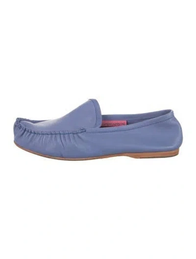 Pre-owned Acne Studios Leather Drivers In Blue