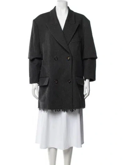 Pre-owned Acne Studios Leather Fur Jacket In Black