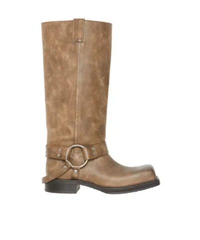 ACNE STUDIOS ACNE STUDIOS BUCKLE DETAILED SQUARE TOE BOOTS