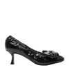 Acne Studios Leather Heel Shoes In Black