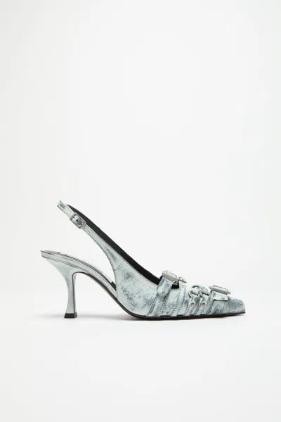 ACNE STUDIOS LEATHER HEEL SLINGBACKS
