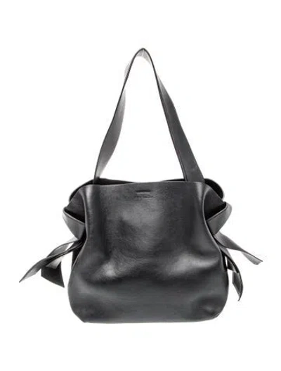 Pre-owned Acne Studios Leather Hobo In Black