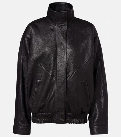 Acne Studios Leather Jacket In Black