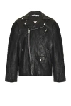 Acne Studios Black Lamb Leather Jacket In Black