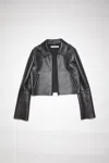 Acne Studios Leather Jacket In Black