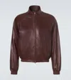 Acne Studios Leather Jacket In Brown