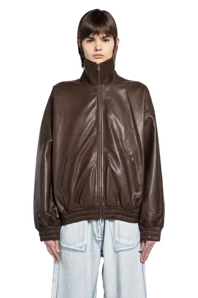 Acne Studios Ami Paris Ami De Coeur Wool Cardigan In Brown