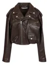 Acne Studios Leather Jacket Jackets Brown In Marrone