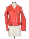 Acne Studios Leather Jacket In Red