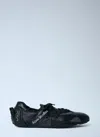 Acne Studios Men Leather Lace-up Sneakers In Black