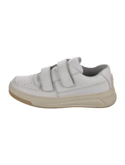 Pre-owned Acne Studios Leather Lasercut Accents Sneakers In White
