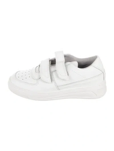Pre-owned Acne Studios Leather Lasercut Accents Sneakers In White