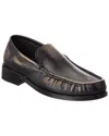 Acne Studios Stitched Leather Loafers In Multi