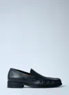 Acne Studios Men Leather Loafers In Black