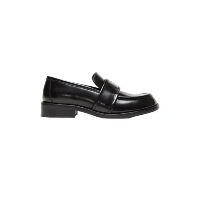 Acne Studios Leather Loafers In Black