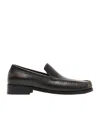 Acne Studios Stitched Leather Loafers In Black