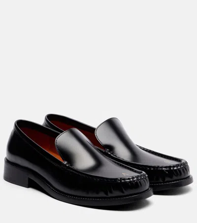 Acne Studios Leather Loafers In Black