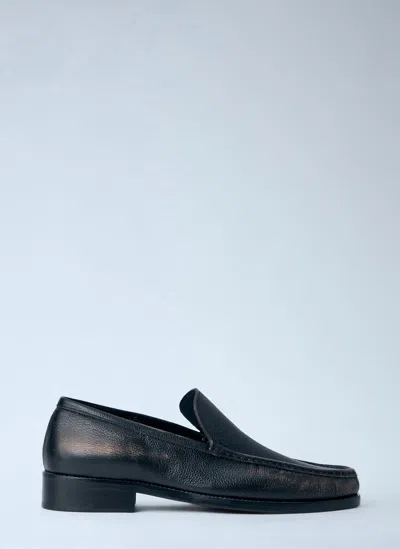 Acne Studios Leather Loafers In Black