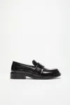 Acne Studios Leather Loafers Black In Black