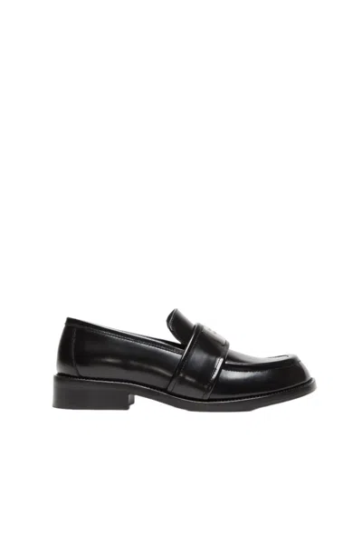 Acne Studios Leather Loafers In Black
