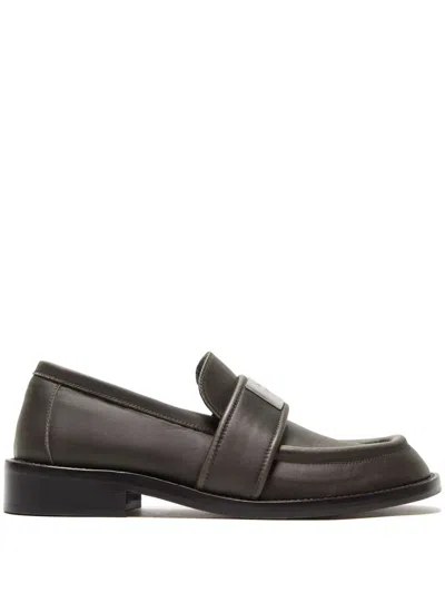 Acne Studios Leather Loafers In Braun
