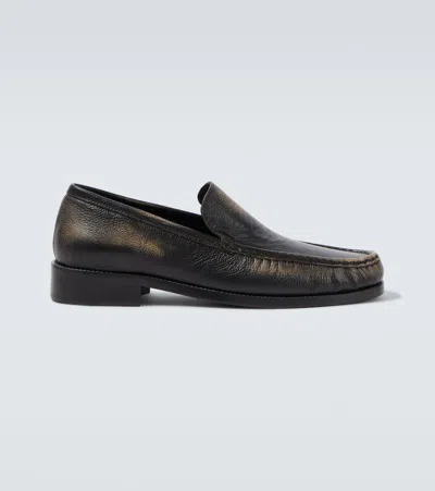 Acne Studios Leather Loafers In Brown