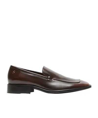 Acne Studios Leather Loafers In Brown