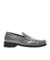 Acne Studios Leather Loafers In Gray