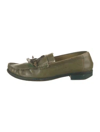 Pre-owned Acne Studios Leather Loafers In Green