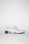 Acne Studios Block-heel Leather Loafers In Off White