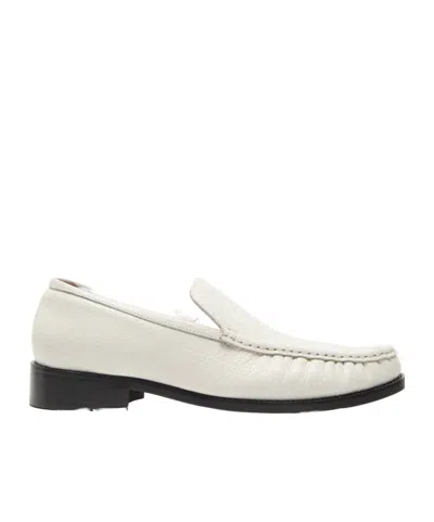 Acne Studios Leather Loafers In White