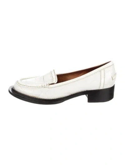 Pre-owned Acne Studios Leather Loafers In White