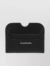 Acne Studios Black Card Holder With Laminated Logo At The Front In Smooth Leather Donna