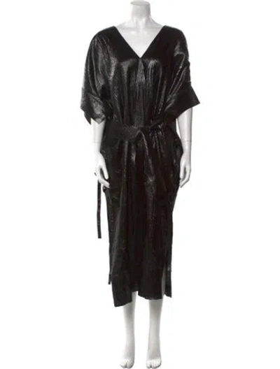 Pre-owned Acne Studios Leather Long Dress In Multi