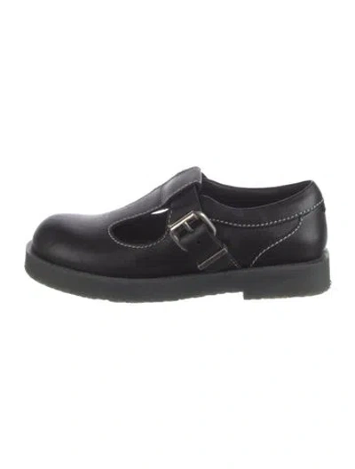 Pre-owned Acne Studios Leather Mary Jane Flats In Black