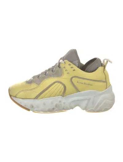 Pre-owned Acne Studios Leather Mesh Accents Chunky Sneakers In Multi