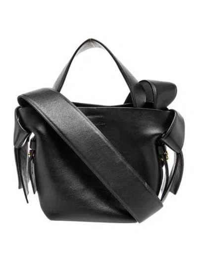 Pre-owned Acne Studios Leather Messenger Bag In Black