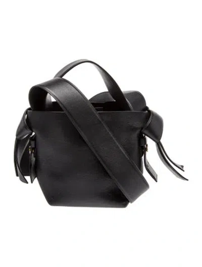 Pre-owned Acne Studios Leather Messenger Bag In Black