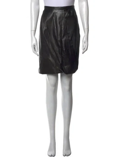 Pre-owned Acne Studios Leather Mini Skirt In Black