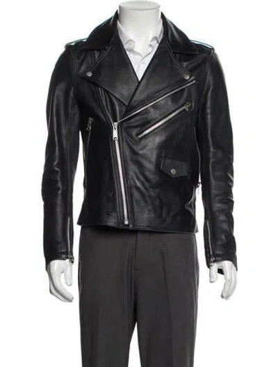 Pre-owned Acne Studios Leather Moto Jacket In Black