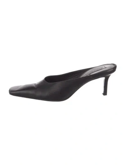 Pre-owned Acne Studios Leather Mules In Black