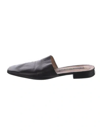 Pre-owned Acne Studios Leather Mules In Black