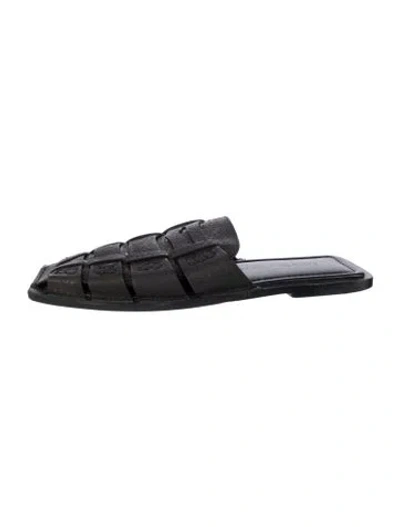 Pre-owned Acne Studios Leather Mules In Black